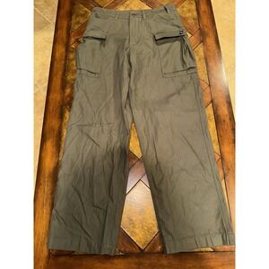 Nike‎ Loose Fit Straight Leg Cargo Pant Green Y2K Baggy Size 30x29.5